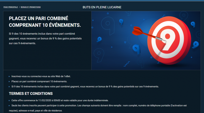 1xBet - Buts en pleine lucarne